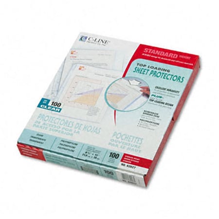 C-Line Products C-Line 62027 Top-Load Polypropylene Sheet Protectors  Std Gauge  Letter  Clear  100/bx 62027